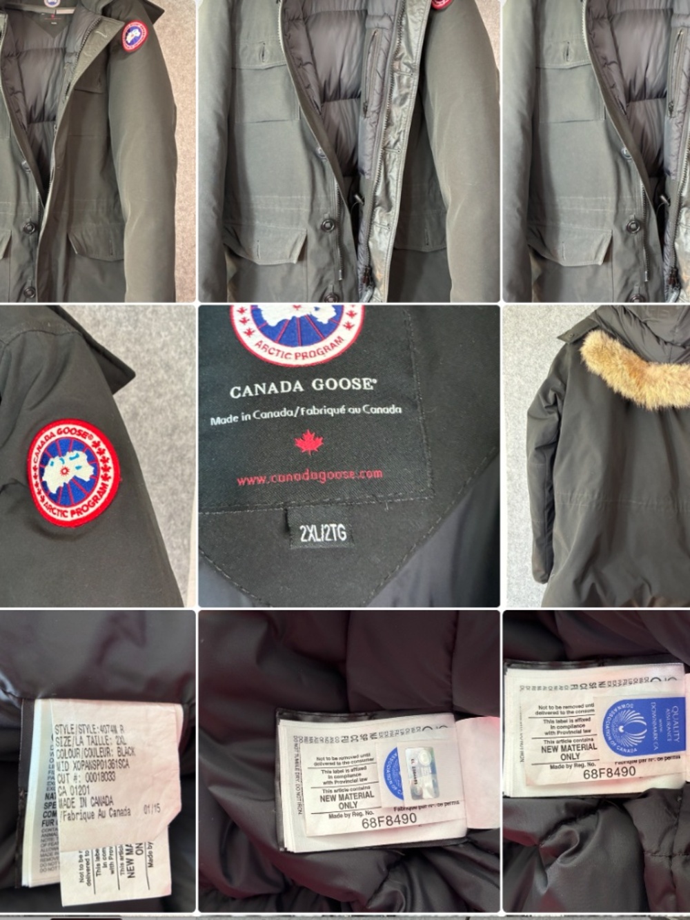 Canada Goose Banff Down Parka Jacket Black 2XL